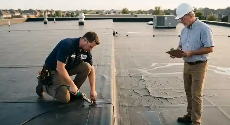 commercial roof inspection written assessment Arlington VA contractor property manager