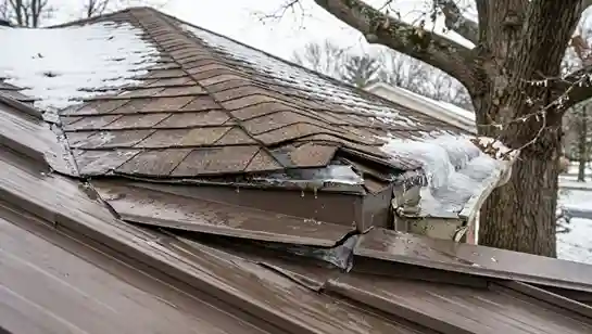 freeze thaw ice dam roof damage Arlington VA asphalt shingles winter